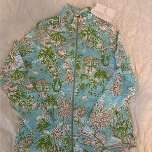 Lilly Pulitzer Blue and Green Floral Jacket